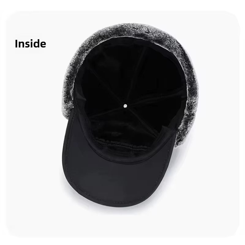 2025 Winter Warm Thickened Artificial Fur Baseball Hat Men'S and Women'S Cycling Skiing Extreme Cold Hat Fishing Hat Outdoor